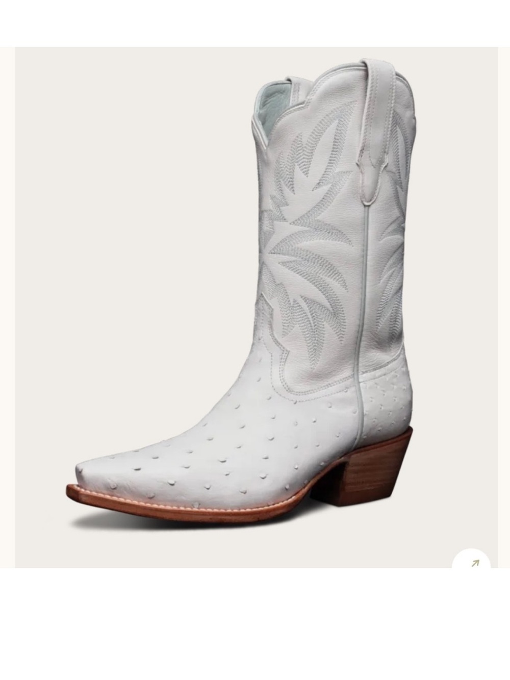 “The Sadie” Tecovas white Leather Cowboy Boots - Picture 5 of 7